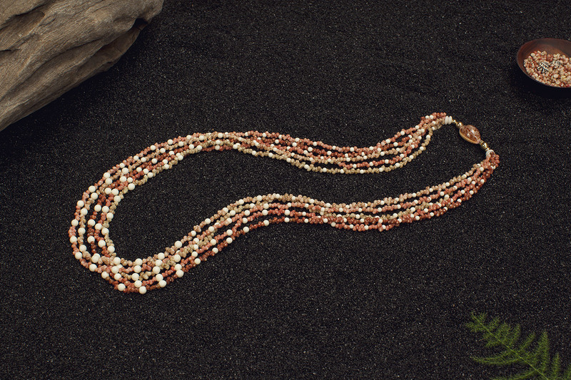 Photo of5-Strand with Fossil Mammoth Beads